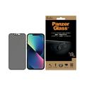 Protection d'écran iPhone 13/13 Pro en verre trempé PanzerGlass Case Friendly CamSlider Privacy - Bord Noir