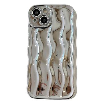 Coque iPhone 13 3D Linear Wavy - Argent