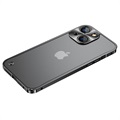 Bumper en Métal iPhone 13 avec Dos en Plastique - Noir