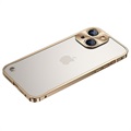 Bumper en Métal iPhone 13 avec Dos en Plastique - Doré