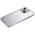 Bumper en Métal iPhone 13 Mini avec Dos en Verre Trempé (Emballage ouvert - Acceptable) - Argenté