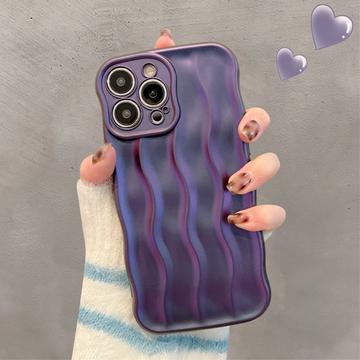 Coque iPhone 13 Pro 3D Linear Wavy - Violet