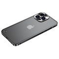 Bumper en Métal iPhone 13 Pro Max avec Dos en Plastique - Noir