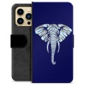 Étui Portefeuille Premium iPhone 13 Pro Max - Éléphant