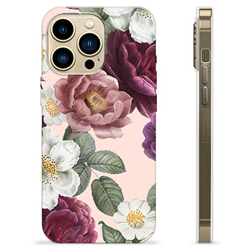 Coque iPhone 13 Pro Max en TPU - Fleurs Romantiques