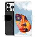 Étui Portefeuille Premium iPhone 13 Pro - Peinture de Visage