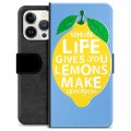 Étui Portefeuille Premium iPhone 13 Pro - Citrons