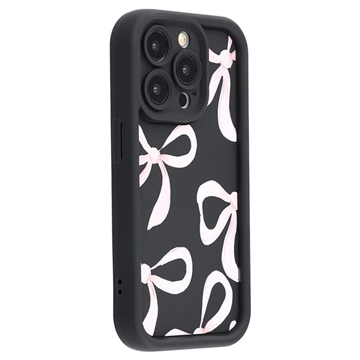  Coque TPU antichoc élégante iPhone 13 Pro avec bords relevés - Noire / Gros nœud