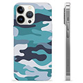 Coque iPhone 13 Pro en TPU - Camouflage Bleu