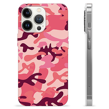 Coque iPhone 13 Pro en TPU - Camouflage Rose