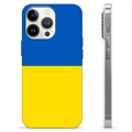 Coque iPhone 13 Pro en TPU Drapeau Ukraine - Jaune et bleu clair