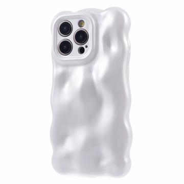 Coque TPU iPhone 13 Pro bords ondulés Candy Bubbles - Blanc