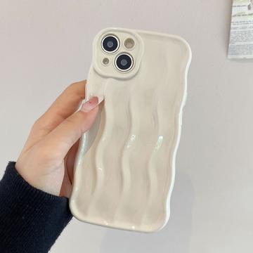 Coque 3D Linear Wavy pour iPhone 14 - Blanc