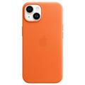 Coque iPhone 14 en Cuir avec MagSafe Apple MPP83ZM/A - Orange