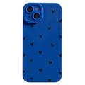 Coque fine iPhone 14 en TPU avec motif cœur - Bleue / Noire