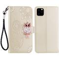 Etui iPhone 14 Hibou Strass