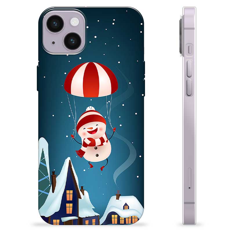 Coque iPhone 14 Plus en TPU - Bonhomme de Neige