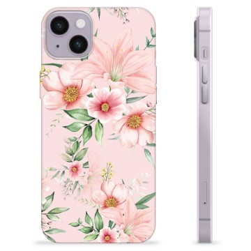 Coque iPhone 14 Plus en TPU - Fleurs à L\'aquarelle