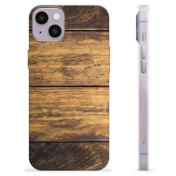 Coque iPhone 14 Plus en TPU - Bois