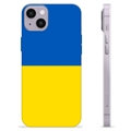 Coque iPhone 14 Plus en TPU Drapeau Ukraine - Jaune et bleu clair