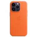 Coque iPhone 14 Pro Max en Cuir avec MagSafe Apple MPPR3ZM/A - Orange