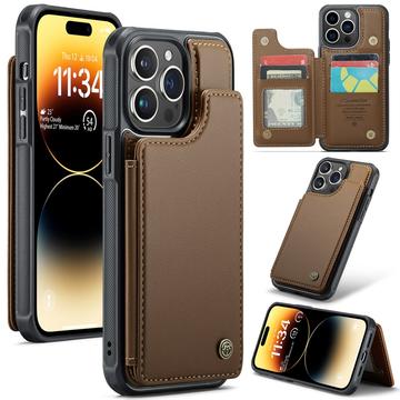 Étui Caseme C22 iPhone 14 Pro Max avec portefeuille de cartes protégé par RFID - Marron