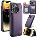 Étui Caseme C22 iPhone 14 Pro Max avec portefeuille de cartes protégé par RFID - Violet