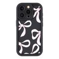  Coque TPU antichoc élégante iPhone 14 Pro Max avec bords relevés - Noire / Gros nœud