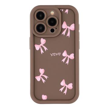 Coque TPU antichoc élégante iPhone 14 Pro Max avec bords relevés - Marrone / arc