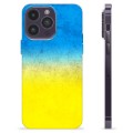 Coque iPhone 14 Pro en TPU Drapeau Ukraine - Bicolore
