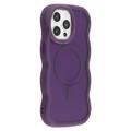Coque hybride magnétique iPhone 14 Pro Max bord d'onde - Violete