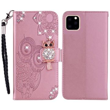 Etui iPhone 14 Pro Owl Rhinestone