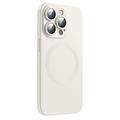 iPhone 14 Pro Silikonhülle mit Kameraschutz - MagSafe-kompatibel - Weiß