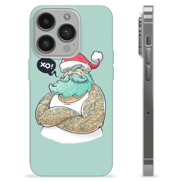 Coque iPhone 14 Pro en TPU - Père Noël Moderne