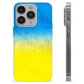 Coque iPhone 14 Pro en TPU Drapeau Ukraine - Bicolore