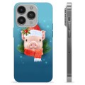 Coque iPhone 14 Pro en TPU - Cochonnet d'Hiver