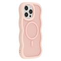 Coque hybride magnétique iPhone 14 Pro bord d'onde - Rose