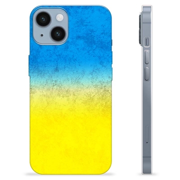 Coque iPhone 14 en TPU Drapeau Ukraine - Bicolore