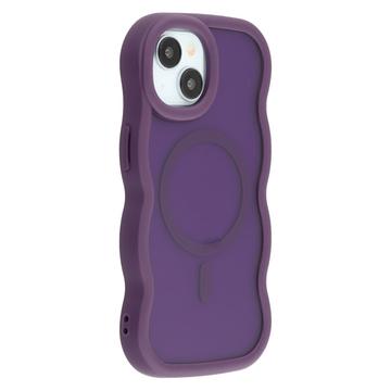 Coque hybride magnétique iPhone 14 bord d\'onde - Violete