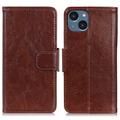 Étui Portefeuille iPhone 15 - Série Elegant - Marron