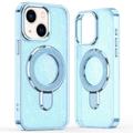 Coque hybride pailletée iPhone 15 avec Kickstand - Compatible MagSafe - Bleu