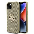 Coque iPhone 15 Guess Perforated 4G Glitter Logo - Or