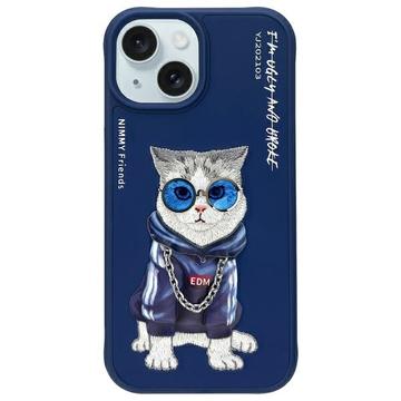 Coque Le Chat iPhone 15 Nimmy Friends Glasses Cool