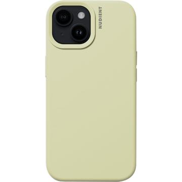 Coque iPhone 15 en Silicone Nudient Base - Jaune