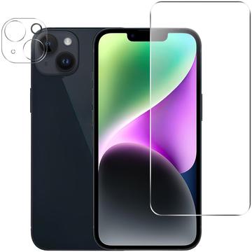 Ensemble 2-en-1 iPhone 15 Plus Protecteur d\'Écran en Verre Trempé et Objectif d\'Appareil Photo