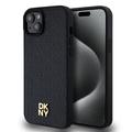 Coque iPhone 15 Plus DKNY Repeat Pattern Stack Logo - Compatible MagSafe - Noir