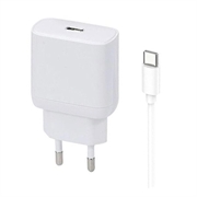 Chargeur USB-C GaN avec câble USB-C Beline PD 3.0 pour iPhone 15 / Plus / Pro / Max - 30W - Blanc