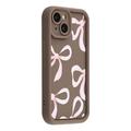 Coque TPU antichoc élégante iPhone 15 Plus avec bords relevés - Marrone / Gros nœud