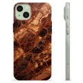 Coque iPhone 15 Plus en TPU - Marbre Ambre