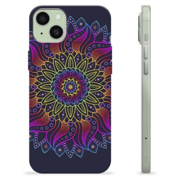 Coque iPhone 15 Plus en TPU - Mandala Coloré